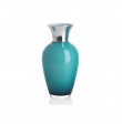 LAGUNA NATURAL VASE - Glass & Silverplate